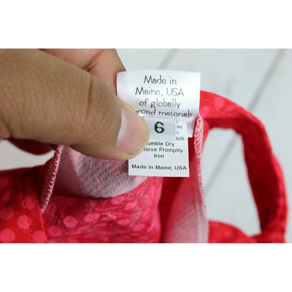 Lollipop Dress Shop Girls Dress Size 6 Red Macaroon Sleeveless Boutique - Picture 5 of 8